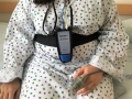 Pacientka s napojeným monitorem chrápání (Foto: Hana Senohrábková)