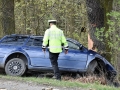 U Mšece se stala smrtelná dopravní nehoda, zemřel při ní devětadvacetiletý muž (Foto: KL)