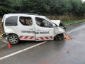 Řidič osobního vozidla podlehl při nehodě u Slaného svým zraněním (Foto: PČR)