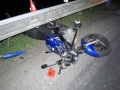 U obce Malé Kyšice došlo ke střetu motorky s osobním vozem (Foto: PČR)