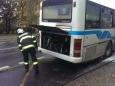 V Kladně hořel autobus městské hromadné dopravy (Foto: KL)